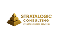 Stratalogic Consulting — gold pyramid logo